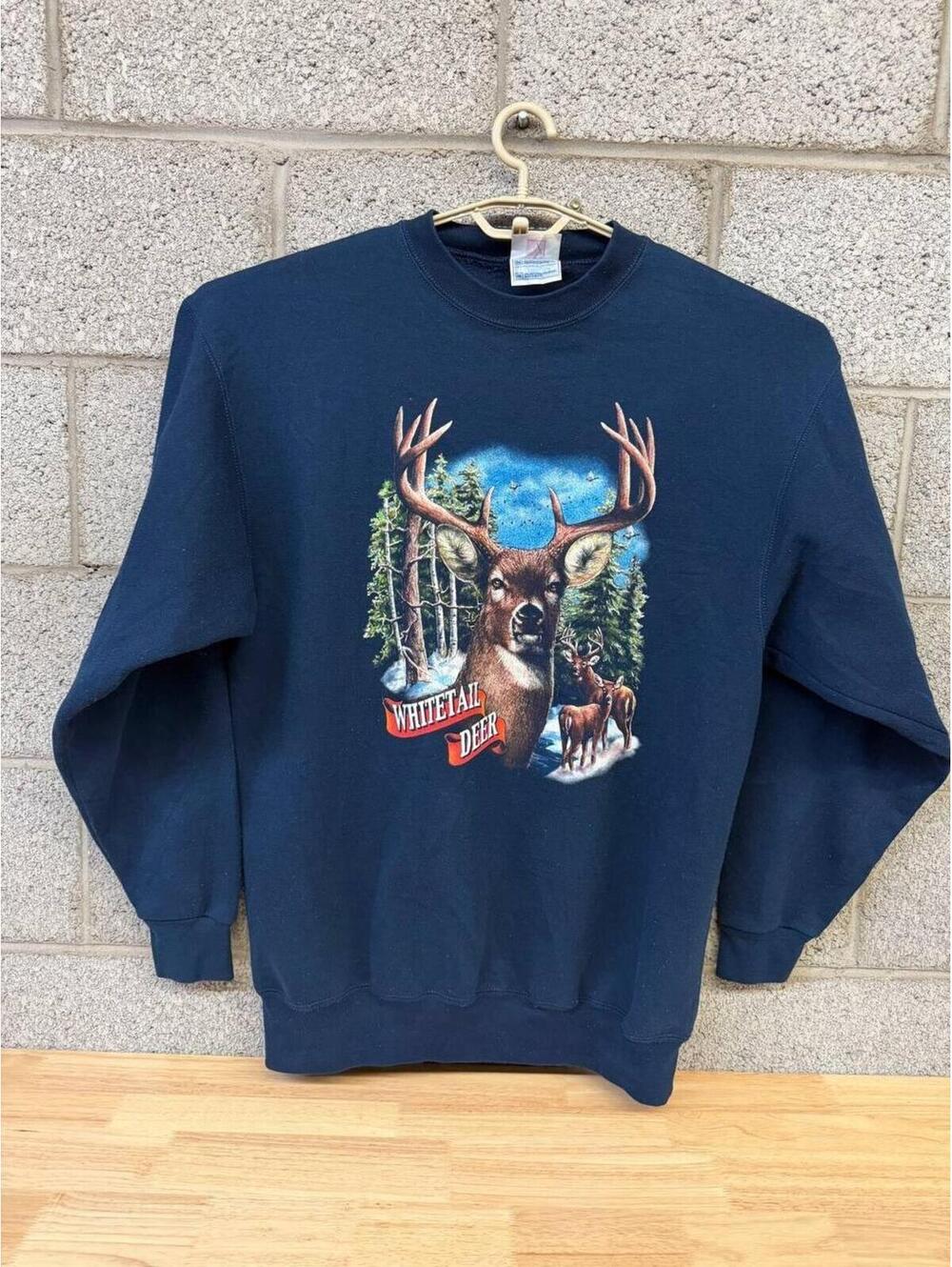 Vintage Whitetail Deer Hunting Crewneck Sweatshirt XXL